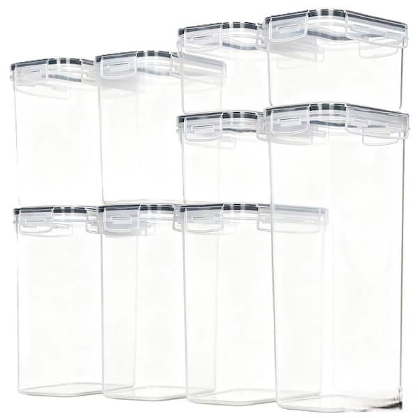 8-Piece Food Grade Reusable Airtight Food Storage Containers with Lids, BPA Free, Microwave Safe