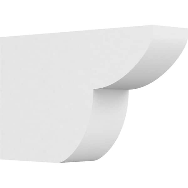 Ekena Millwork 4 in. x 10 in. x 16 in. Standard Crestline Architectural Grade PVC Rafter Tail Brace