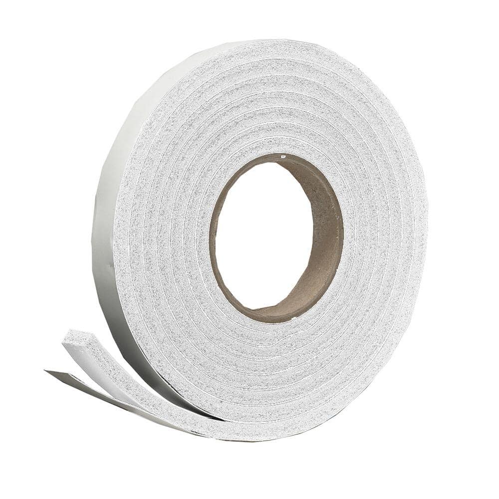 Frost King 3/4 in. x 7/16 in. x 10 ft. White High-Density Rubber Foam  Weatherstrip Tape R734WH - The Home Depot