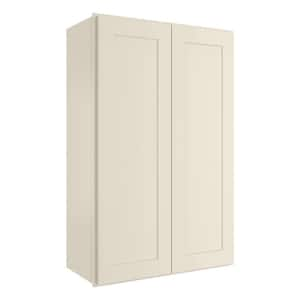 30-in W X 12-in D X 36-in H in Shaker Antique White Plywood Ready to Assemble Wall Kitchen Cabinet