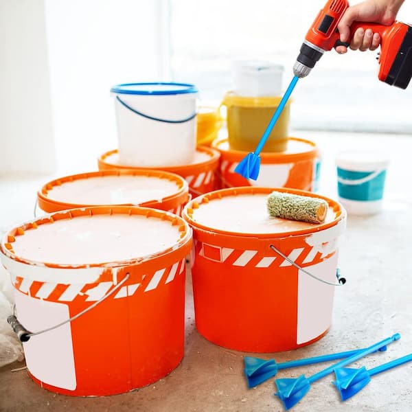 12-Pieces Helix Paint Mixer Drill Attachment for 1 Gal. Paint Epoxy Resin Silicone Jewelry Casting Molds Blue