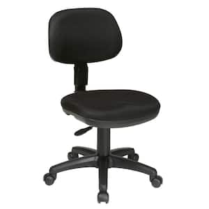 19.5 in. Width Standard Black Fabric Task Chair with Swivel Seat