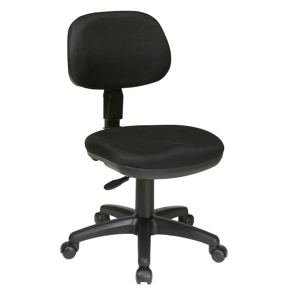 Office Star Products 19.5 in. Width Standard Black Fabric Task Chair with Swivel Seat