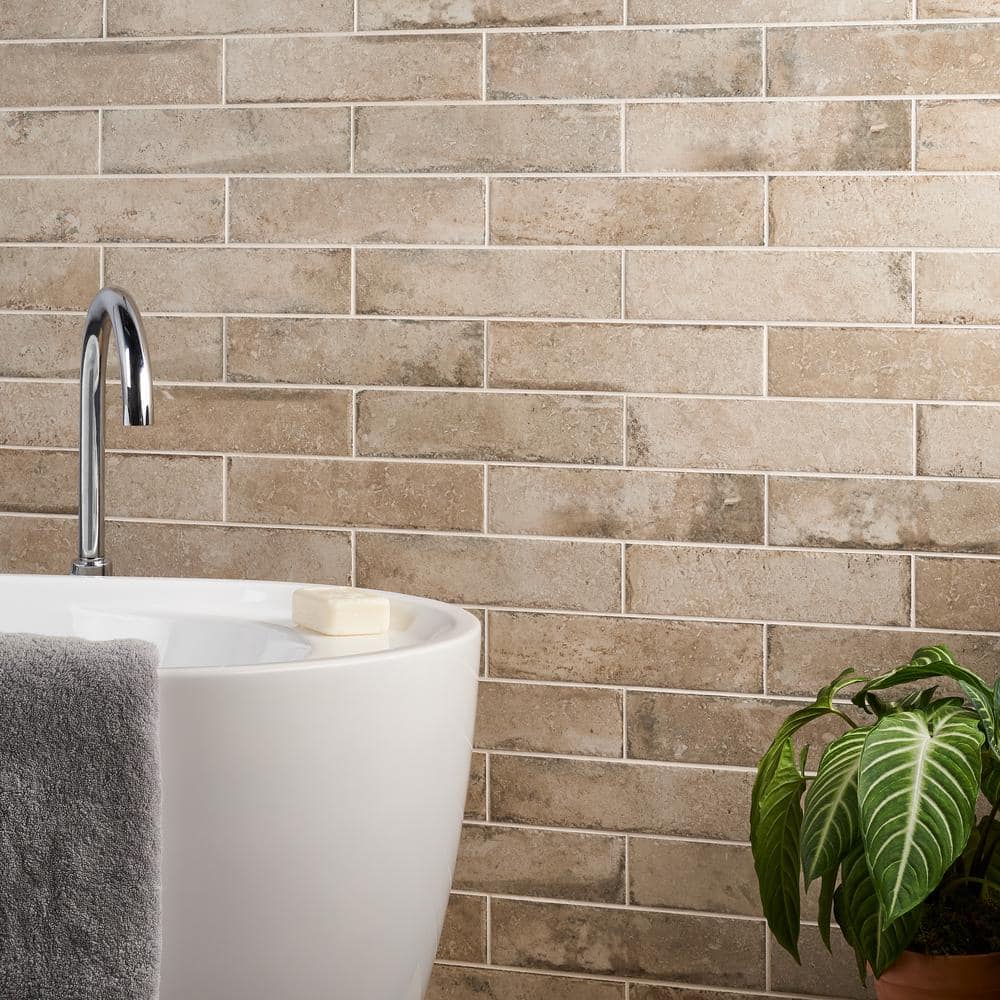 Ravello 3" x 12" Beige Natural Porcelain Tile