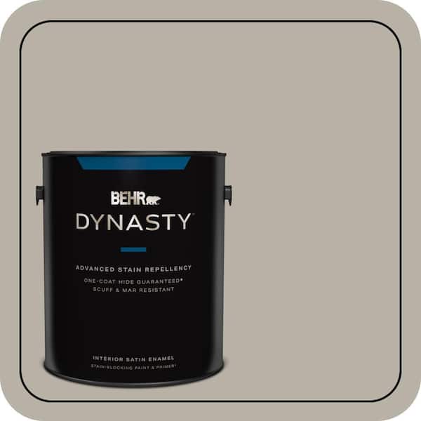 BEHR DYNASTY 1 gal. Home Decorators Collection #HDC-CL-27G Rushmore Gray Satin Enamel Interior Stain-Blocking Paint and Primer
