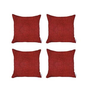 Jordan Multicolored Textured 18 in. X 18 in. Throw Pillow Cover Set of 4