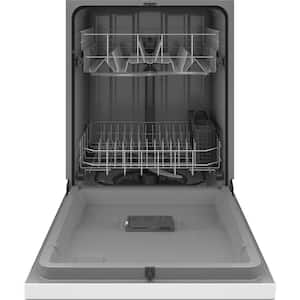 24 in. Built-In Tall Tub Front Control Dishwasher in White with Sanitize, Dry Boost, 55 dBA