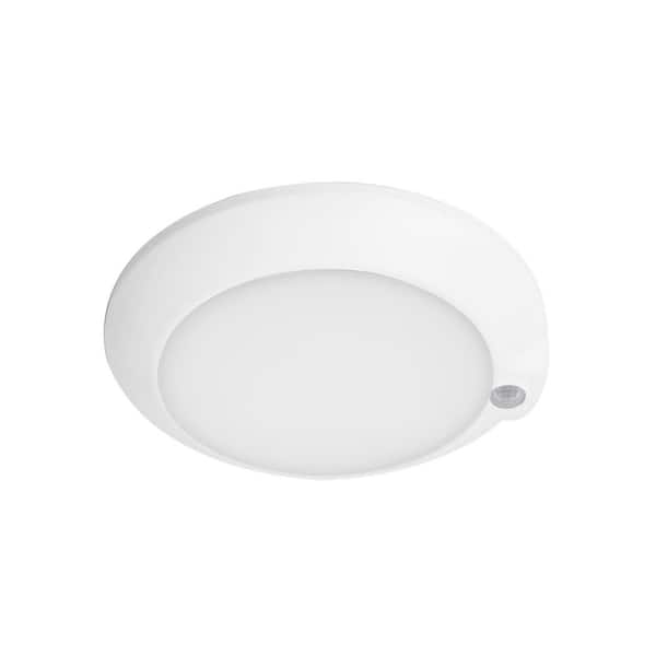 5.8 in. White Motion Sensor LED Flush Mount Ceiling Light, 5000K Dimmable LED Closet Disk Light for Garage Stairwell