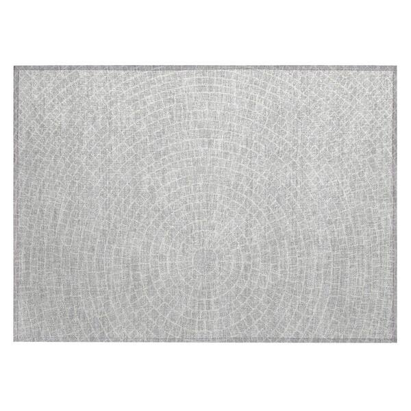 Chantille Machine Washable Indoor/Outdoor Abstract ACN2455 Silver 2 ft. x 3 ft. Accent Rug