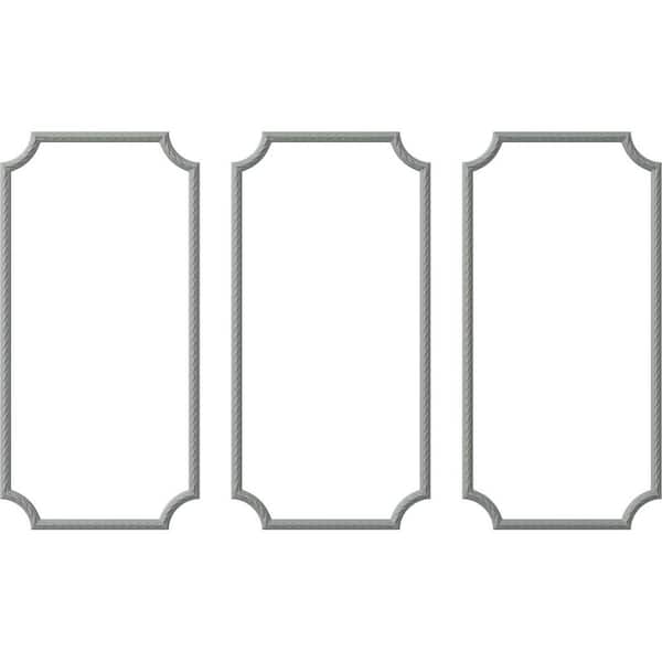 Ekena Millwork 13.35 Sq. Ft. Unfinished Polyurethane Reeded Acanthus Leaf Panel Moulding Kit (Triple Panel)