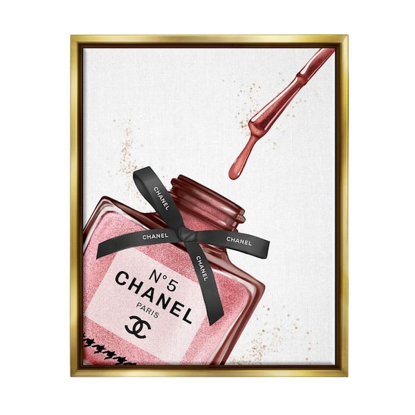 The Stupell Home Decor Collection Makeup Nail Polish Brush Drip Pink  Fashion Design by Ziwei Li Floater Frame Culture Wall Art Print 21 in. x 17  in. ygg-194_ffg_16x20 - The Home Depot
