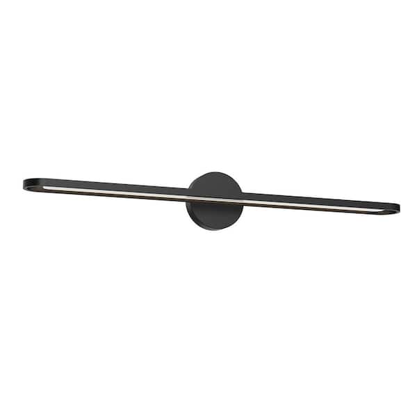 KUZCO Marlon 36-in 1 Light 30-Watt Black Integrated LED Vanity Light