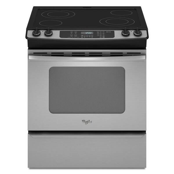 Whirlpool Gold 4.5 cu. ft. Slide-In Electric Range with Self-Cleaning Oven in Stainless Steel