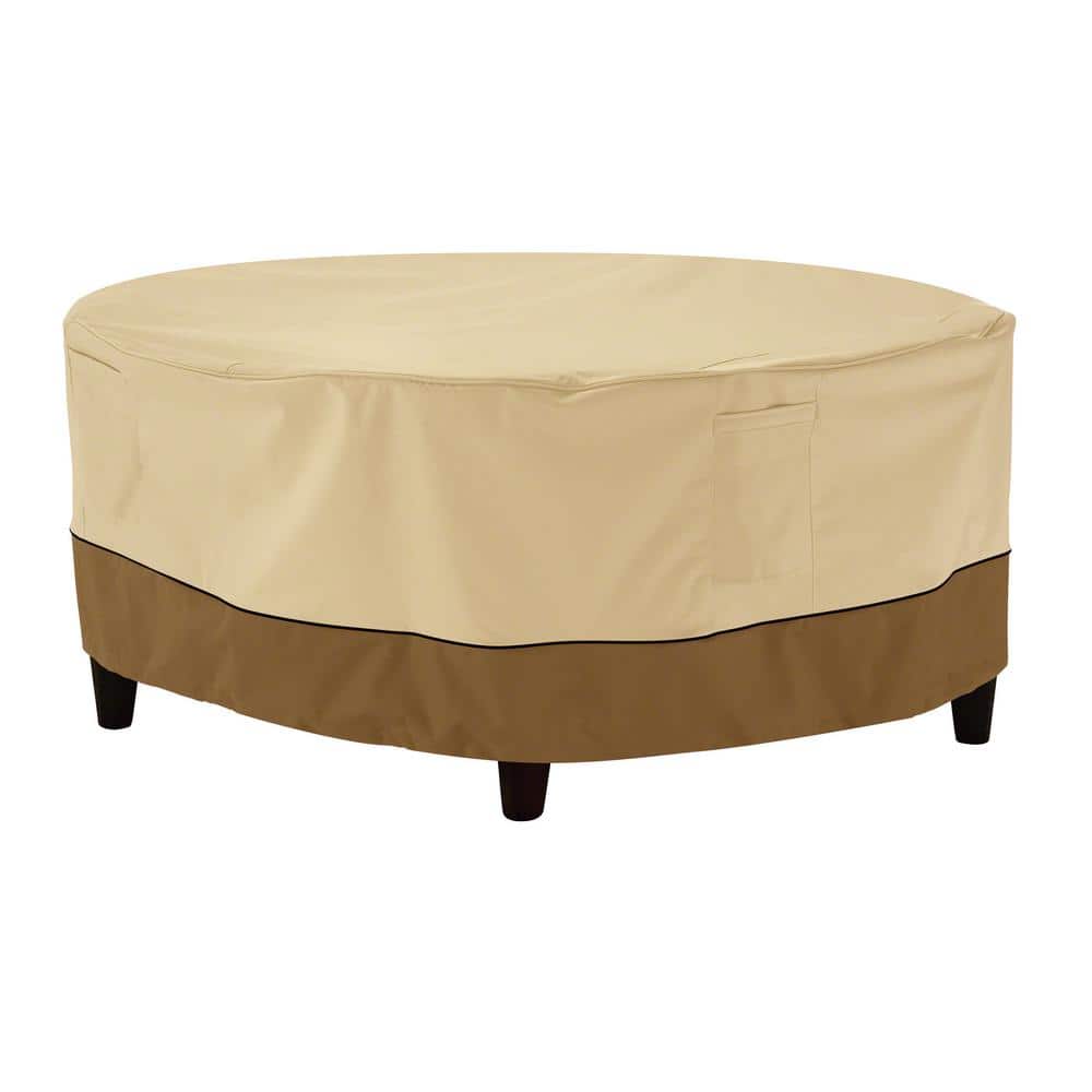 Veranda 34 in. Dia x 25 in. H Round Patio Ottoman/Table Cover