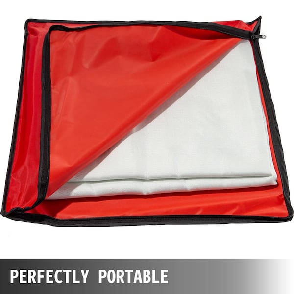 VEVOR Welding Blanket 6 ft. x 10 ft. Portable Fire Retardant Blanket  Fiberglass with Carry Bag, Black HT6X10HS000000001V0 - The Home Depot