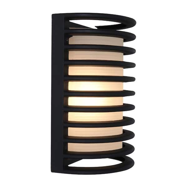 Access Lighting Bermuda 1-Light Black Outdoor Wall Lantern Sconce