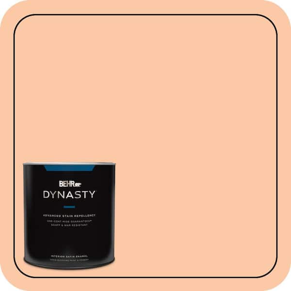 BEHR DYNASTY 1 qt. #250C-3 Fresco Cream Satin Enamel Interior Stain-Blocking Paint & Primer