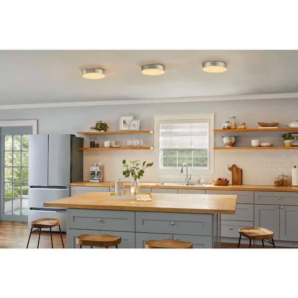 Hampton Bay Luis 11 in. Light Brushed Nickel Adjustable CCT