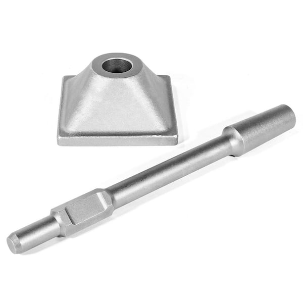 Stark 61119H 6 in. x 6 in. x 1-1/8 in. Hex Steel Tamper Shank and Plate for Electric Demolition Jack Hammer