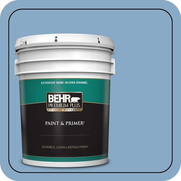 BEHR PREMIUM PLUS 5 gal. #570D-4 Colorado Springs Semi-Gloss Enamel Exterior Paint & Primer