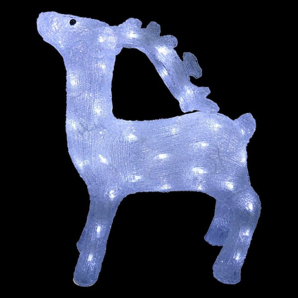 National Tree Company 20 in. Standing Reindeer Decoration with LED Lights