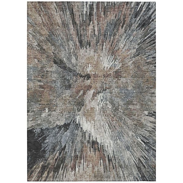 Chantille Machine Washable Indoor/Outdoor Abstract ACN2283 Brown 10 ft. x 14 ft. Area Rug