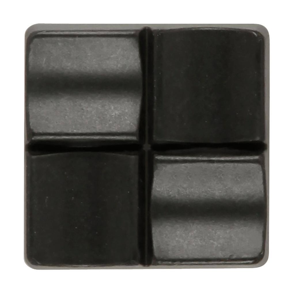 Matte Black Iron Square Cabinet Knob with Mounting Hardware