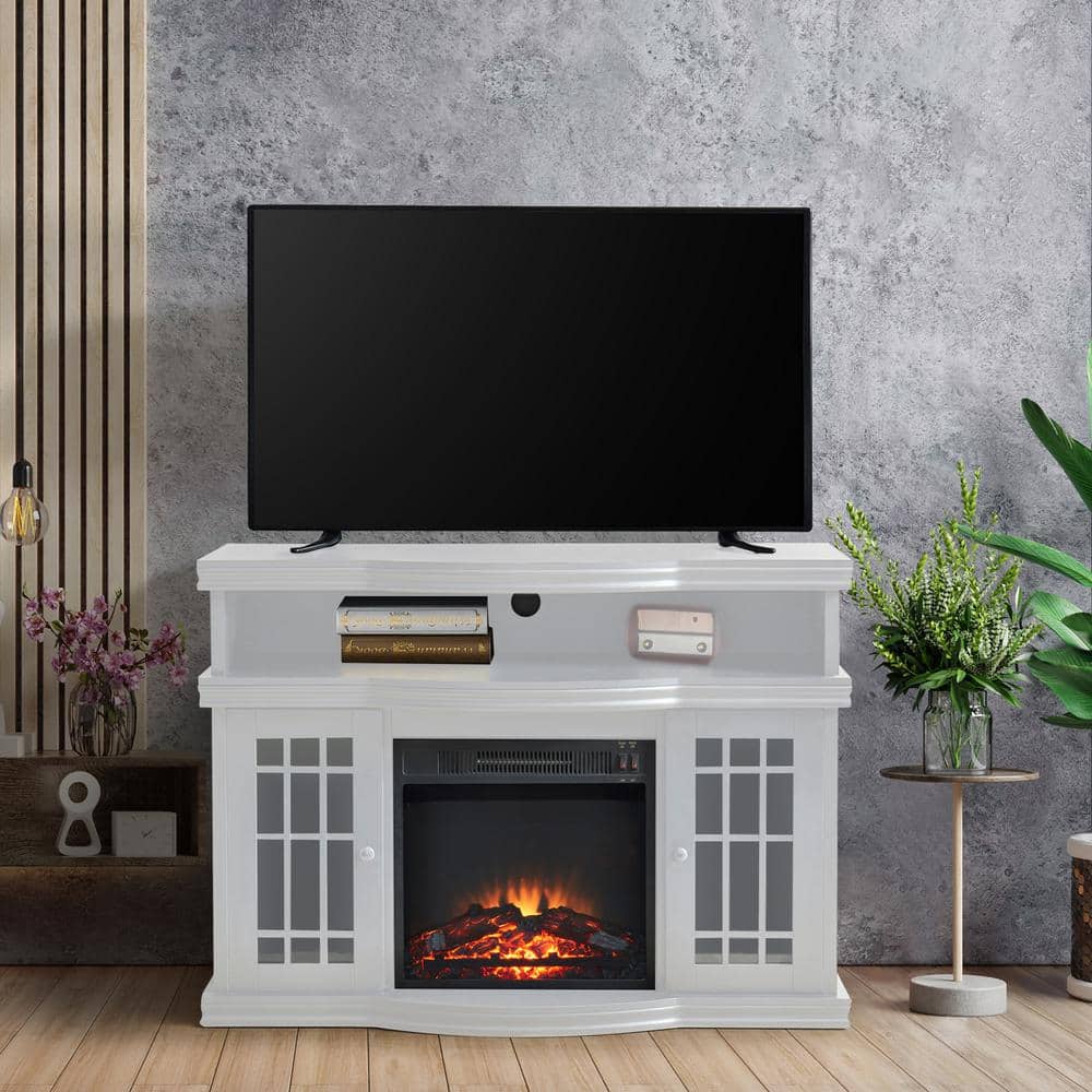 GOOD & GRACIOUS 44 in. TV Stand Sideboard Electric Fireplace