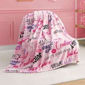 JUICY COUTURE Juicy Black/Red/Pink Sweet Cherry Bows 50 in. x 70