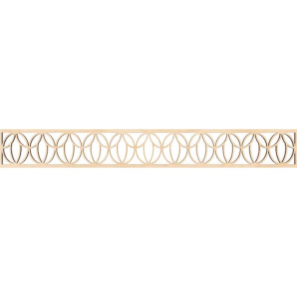 Ekena Millwork Shoshoni Fretwork 0.375 in. D x 46.5 in. W x 6 in. L Birch Wood Panel Moulding