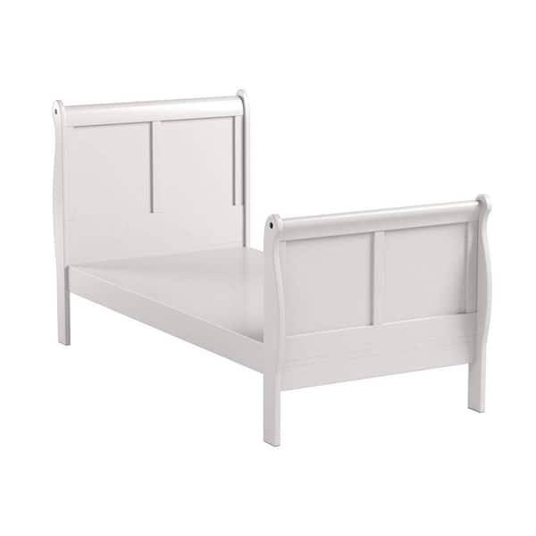 Acme Furniture Louis Philippe III 41W White Twin Non-upholstered Wood Frame