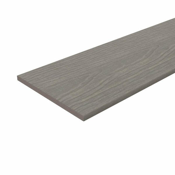 NewTechWood Fascia 0.6 in. x 11.22 in. x 6 ft. Rustic and Wood Grain Roman Antique Composite Decking Board