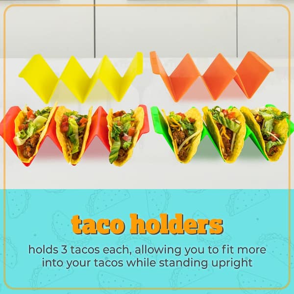Roestvrij stalen taco houder: 2 Taco standaard voor het serveren van Roestvrij stalen taco houder: 2 Taco standaard voor het serveren van