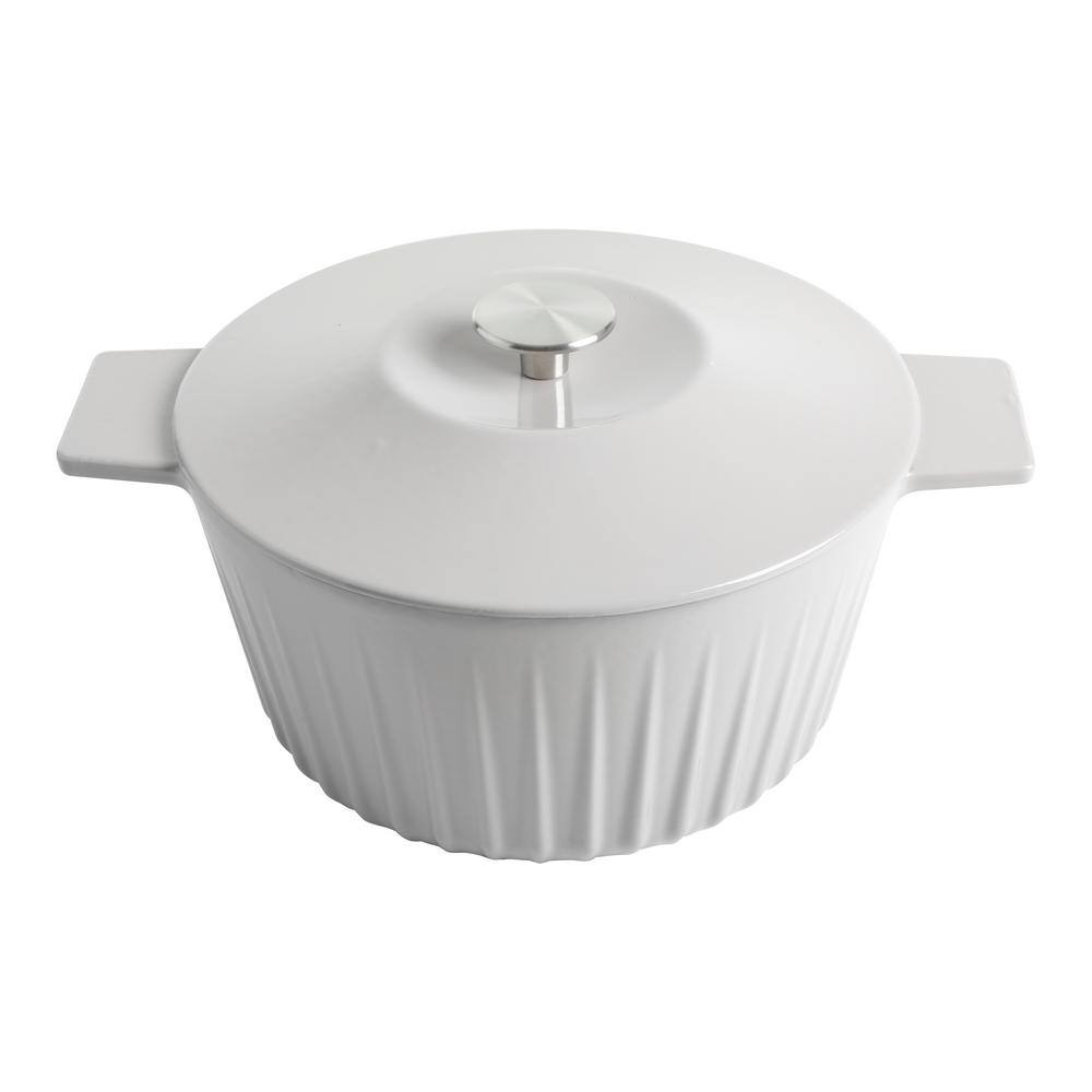Aqua 5-Qt Enameled Cast Iron Dutch Oven with Lid