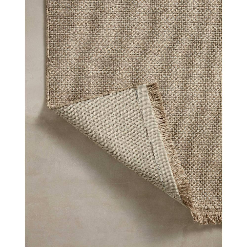 Natural Flat Woven Stain-Resistant Rectangular Synthetic Rug