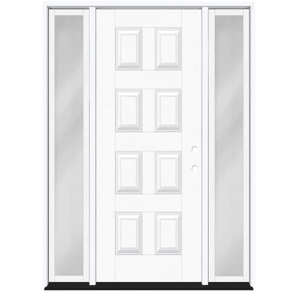 Regency 68 in. x 80 in. 8-Panel LHIS Unfinished Mahogany Fiberglass Prehung Front Door with 14 in. SLs with 6-9/16 Jamb price history on PriceWatchPro