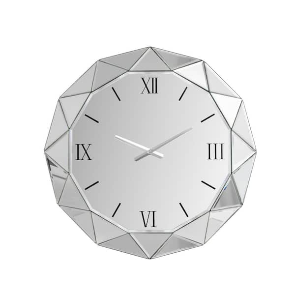 THKSHOUZ Modern Black Wooden Wall Clock and Dining Table Modern with ...