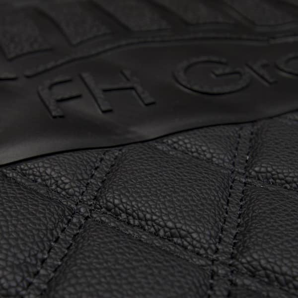 Diamond Design Premium Leather Mat - Jet Black Tint