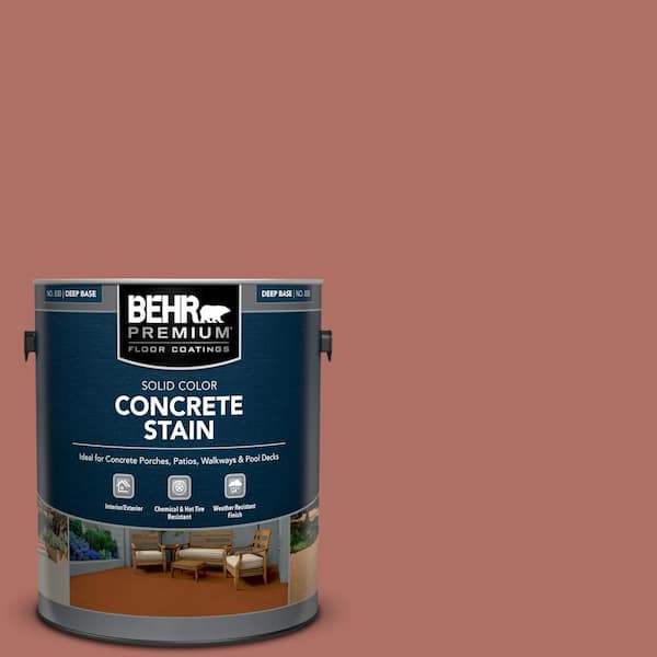 BEHR PREMIUM 1 gal. #PFC-01 New England Brick Solid Color Flat Interior/Exterior Concrete Stain