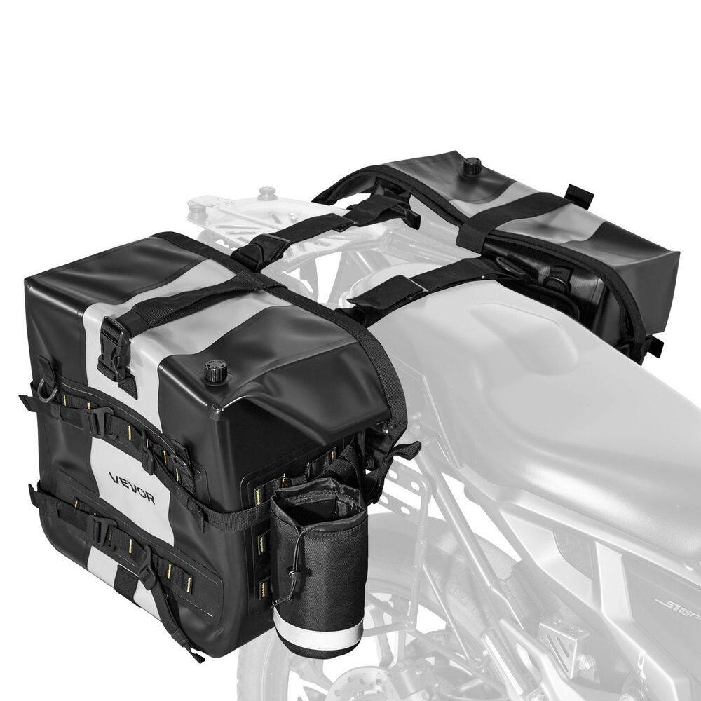 Motorcycle Saddlebag, 56 L Side Saddle Bag Compatible with Most Motorcycles, Waterproof Fabric Motorbike Luggage Storage price history on PriceWatchPro