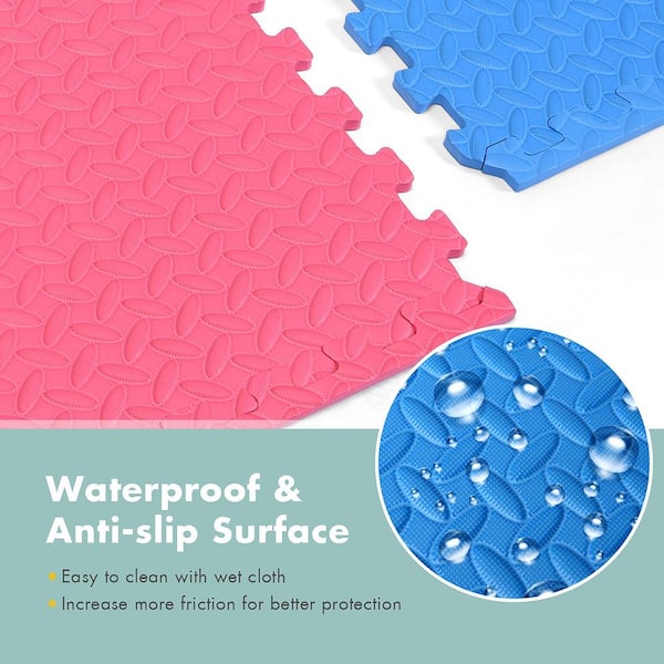 JIAJUAN Waterproof Interlocking Foam Mats Kids Square Puzzle