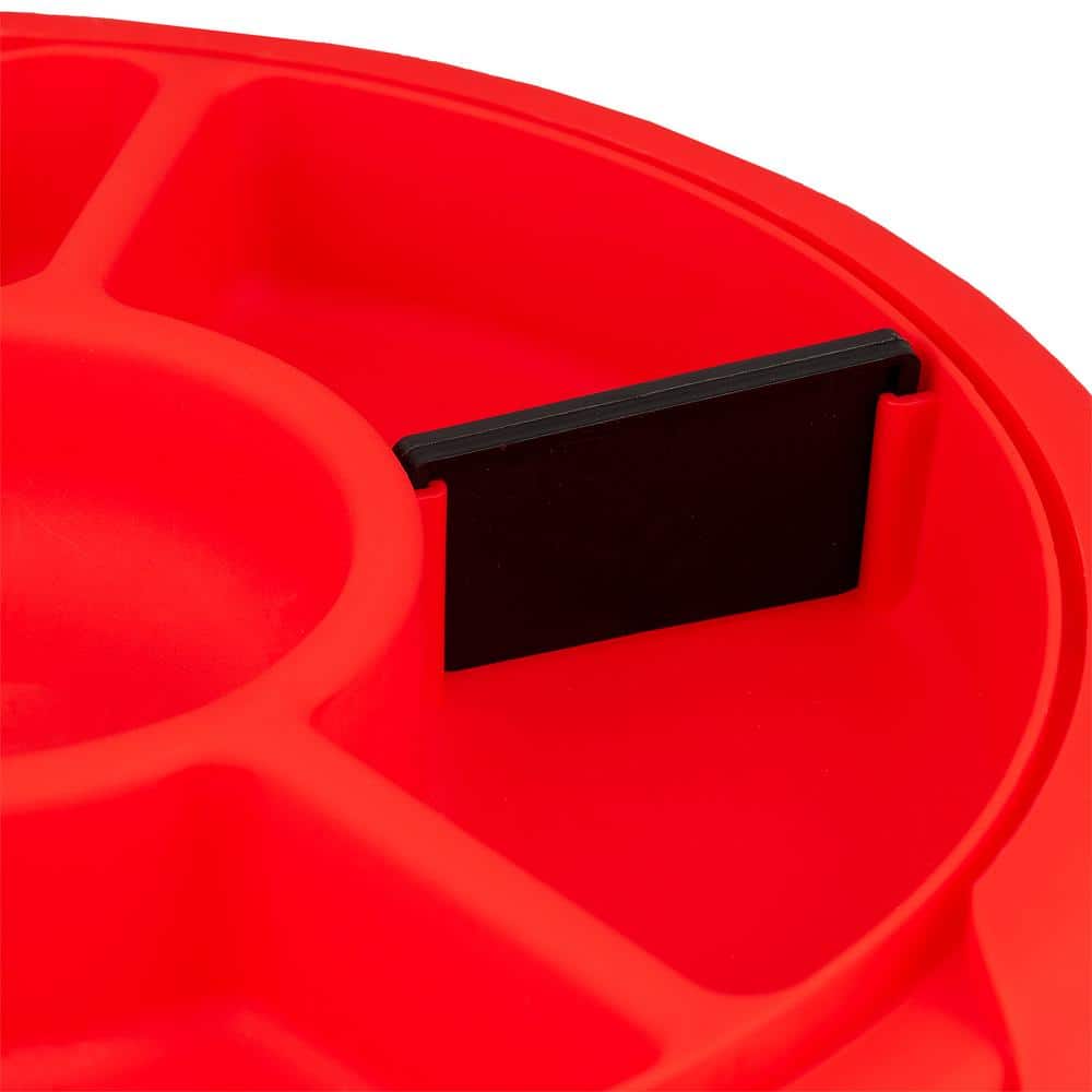 Bucket Boss Red Plastic 6-Compartment Bucket Seat Organizer