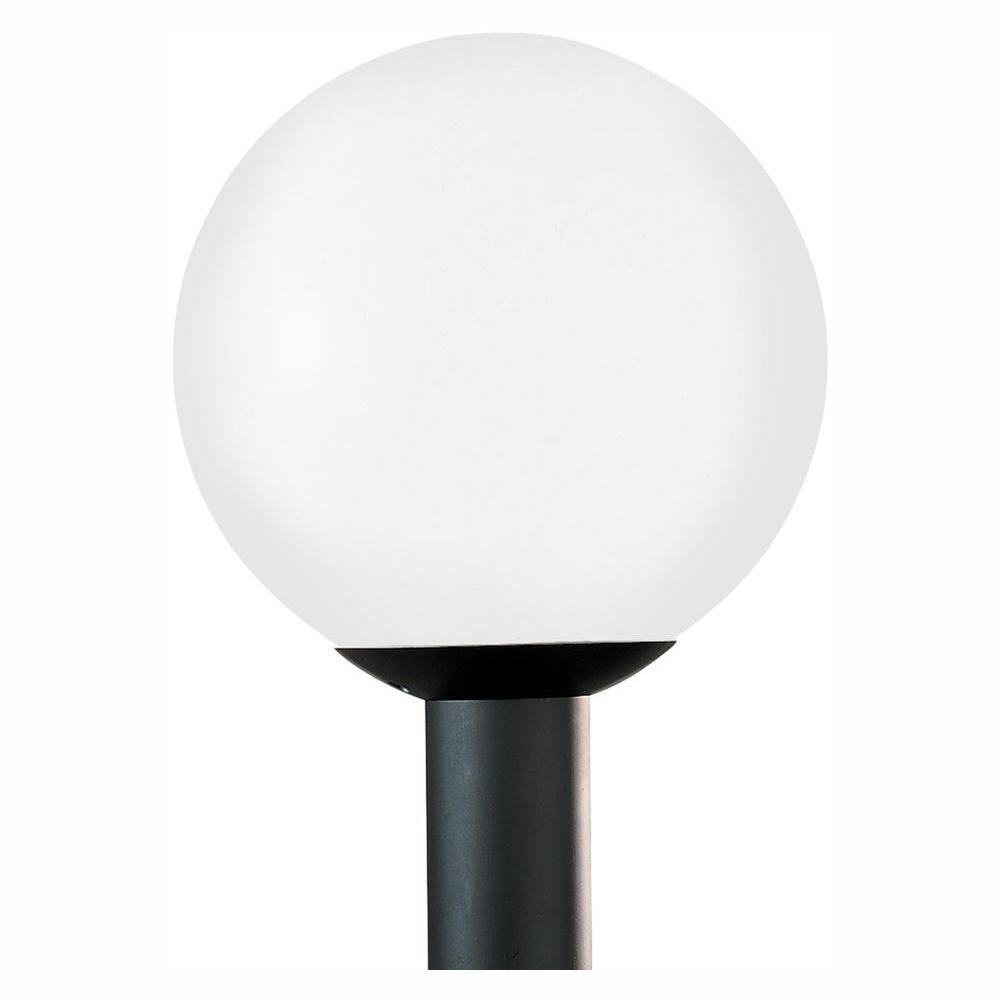 Generation Lighting Outdoor Globe 1Light Outdoor White Plastic Post