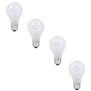60-Watt Equivalent A19 Dimmable Eco-Incandescent Light Bulb Soft White (4-Pack)