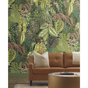 Greenery Mural Jade Multi-Colored Matte Non-pasted Paper Wall Mural 281.52 sq. ft