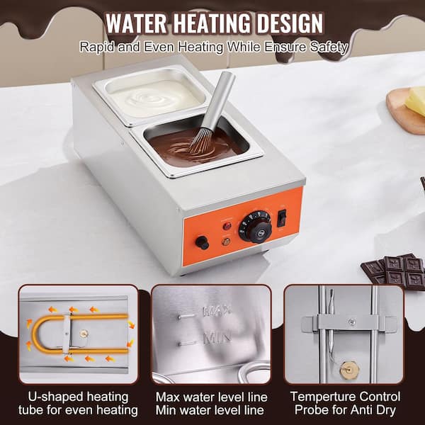 SKYSHALO Chocolate Tempering Machine 9 lbs. 2 Tanks Chocolate