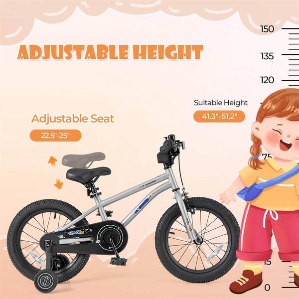 Costway 16 in. Kid's Bike for 4-Years to 7-Years Old with