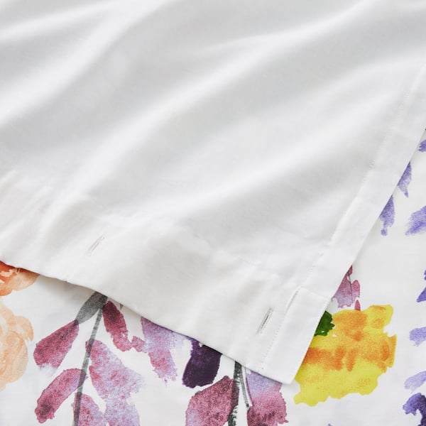 72 in. Multi-Color Floral Shower Curtain