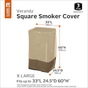 Veranda 33 in. L x 24.5 in. D x 60 in. H Square Smoker Cover