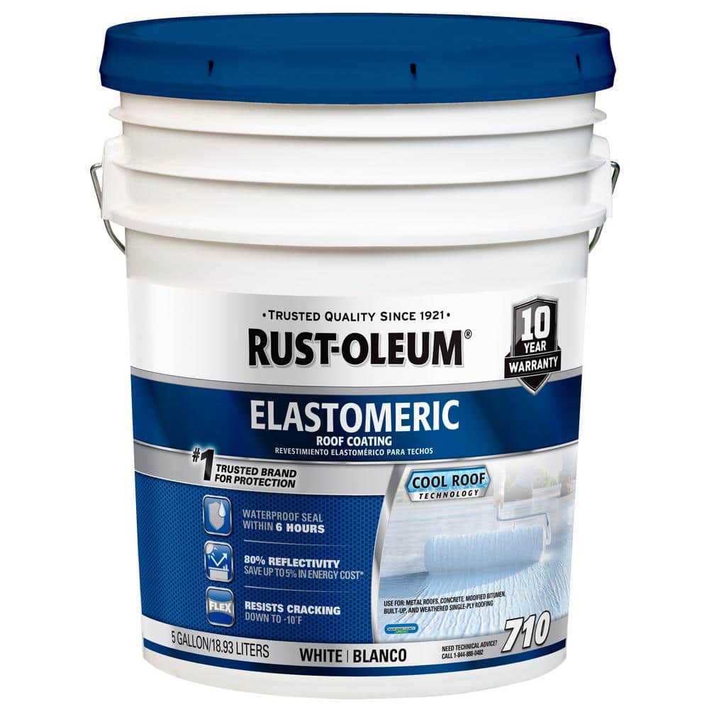 Rust-Oleum 5 Gal. 10-Year Elastomeric Roof Coating 301994 - The Home Depot